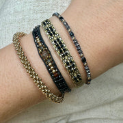 Selene Beaded Bracelet in Black Tones