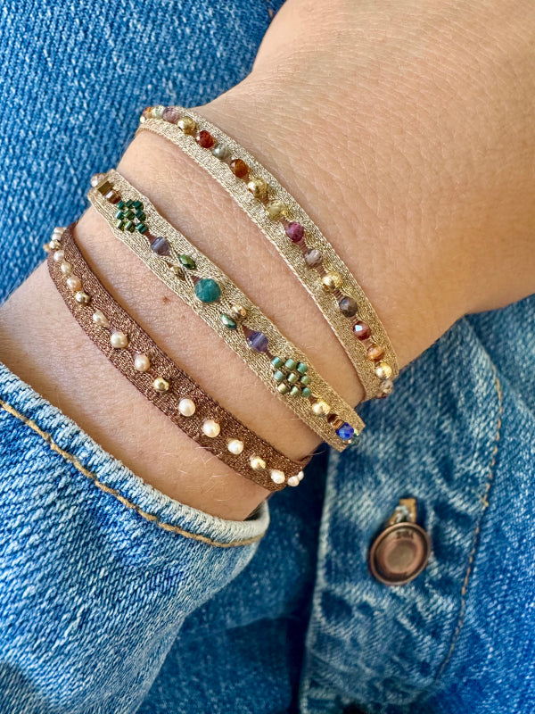 Gems Handmade Bracelet Featuring Intermixed Beads