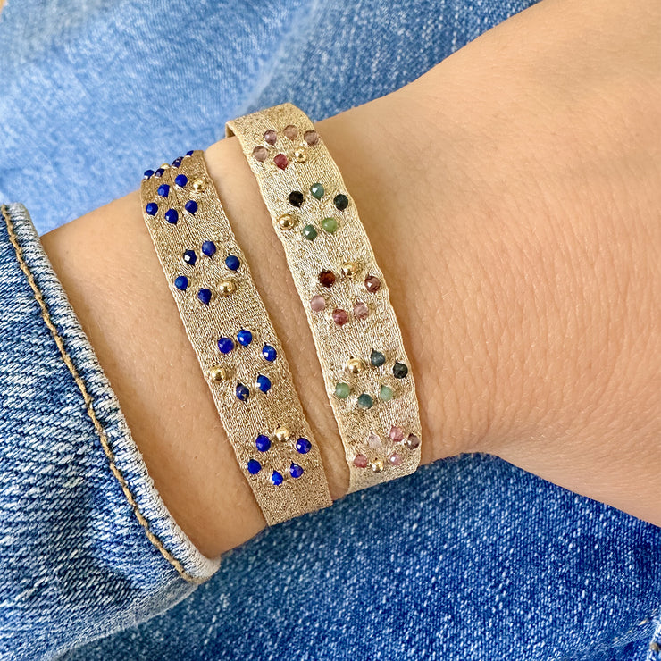 Bondi Bracelet in Gold and Lapis Lazuli Stones