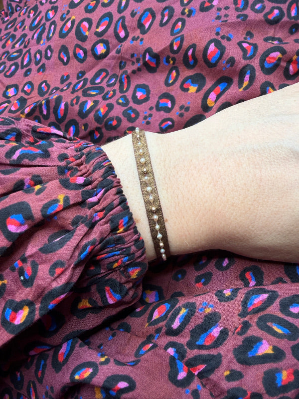 Gems Handmade Bracelet Featuring Pearls & gold