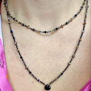 Teresia Necklace in Black & Gold Tones