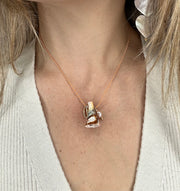 Shell Necklace With A Golden Pearl and a Shell Charm Detail