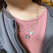 HANDMADE KIDS NECKLACE FEATURING A HEART CHARM