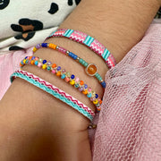 HANDMADE BASIC KIDS BRACELET IN PINK AND BLUE TONES