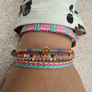 HANDMADE BASIC KIDS BRACELET IN PINK AND BLUE TONES