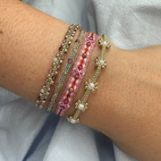 Handmade Rombo Bracelet in Pink & Gold Tones