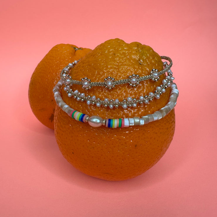Hanauma Pearls and Gold Handmade Lilac Bracelet