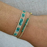 Abril Handmade Bracelet Featuring Turquoise Natural Stones and Gold