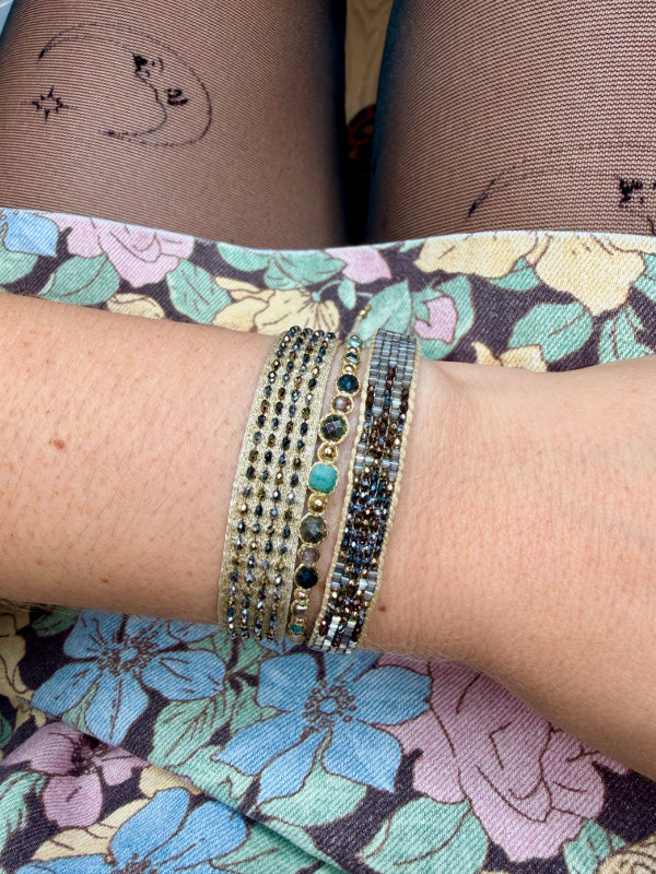Petra Handmade Bracelet in Grey Tones