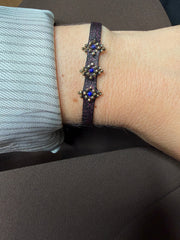 Emma Handmade Bracelet in Dark Blue Tones