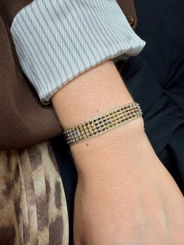 Amore Handmade Bracelet Featuring Hematites Stones In Three Colors