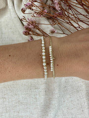 Moon Handmade Bracelet Featuring Fresh-Water Pearls