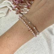 Stonesand Handmade Bracelet Featuring Rose Gold and Fresh-Water Pearls