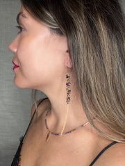 Bubble Handmade Earrings Featuring Natural Stones and Gold