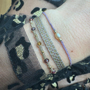 Cocoa Handmade Bracelet in Shiny Purple Tones