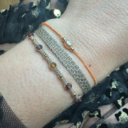 Cocoa Handmade Bracelet In shiny light orange Tones