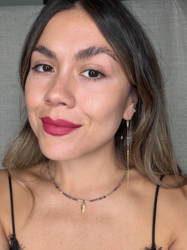 Egypto Handmade Earrings Featuring Gold and Natural Stones