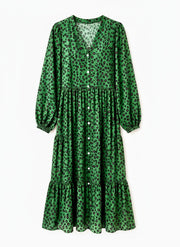 Green Leopard Dress – 100% Premium Cotton