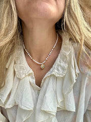 Good Luck Necklace Featuring Pearls