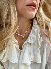 Good Luck Necklace Featuring Pearls