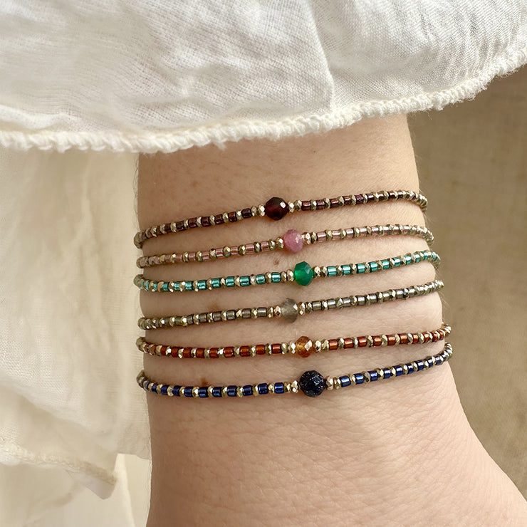 Luxy Handmade Bracelet Featuring a Tundra Sapphire Stone