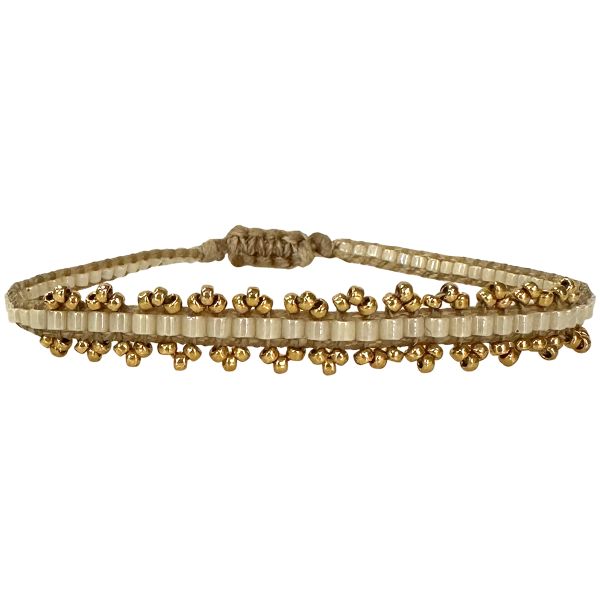 Lola Handmade Bracelet in Bige Tones