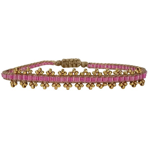 Lola Handmade Bracelet in Neon Pink