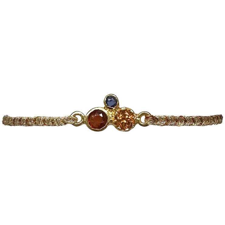 Handmade Luana Bracelet featuring Hessonite and Blue Sapphire