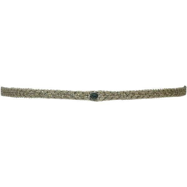 Handmade Blue Diamond Bracelet in Beige Tones