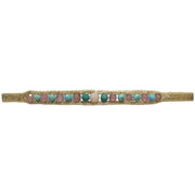 This LeJu bracelet has been handwoven in Colombia by our team of artisans using polyester threads featuring pink opal, turquoise and pink tourmaline stones.  A delicate bracelet in an elegant design. This handmade beauty is the perfect gift for someone special.  Details:  - Pink opla, turquoise and pink toumaline semi-precious stones  - Handwoven using polyester threads  - Width 3mm  -Women bracelet  - Adjustable bracelet  -Can be worn in the  water