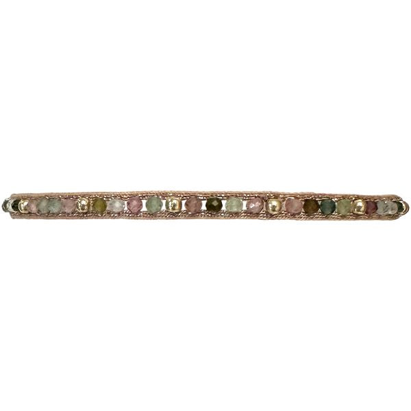 Handmade Sparkly Bracelet Featuring Intermixed Semiprecious Stones in Pink Tones