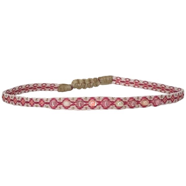 Colourful Handmade Bracelet For Kids in Pink Tones