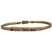 Handmade Harmony Bracelet Featuring Watermelon Semi-Precious Stones