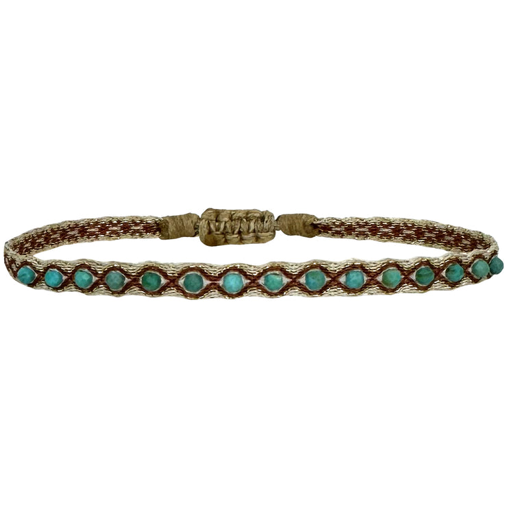 Handmade Lima Bracelet Featuring Turquoise Semi-Precious Stones