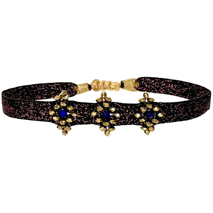 Emma Handmade Bracelet in Dark Blue Tones
