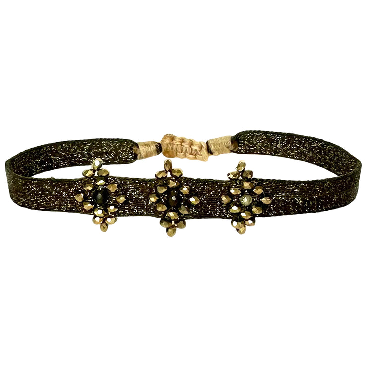 Emma Handmade Bracelet in Dark Green Tones