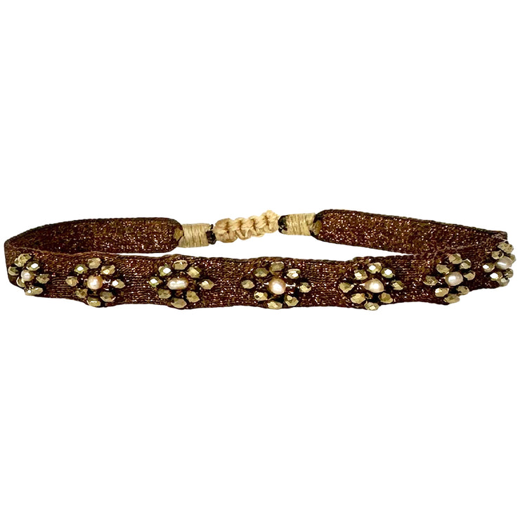 Florence Handmade Bracelet i Brown and Gold Tones