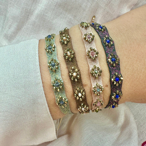 Florence Handmade Bracelet in Dark Blue Tones