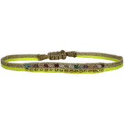 Handmade Harmony Bracelet in Neon Yellow And Beige