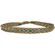 Majestic Handmade Bracelet Featuring Intermixed Semi-Precious Stones and Gold Beads