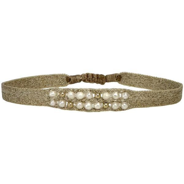Handmade Rose Bracelet Featuring Freshwater Pearls