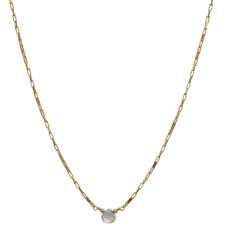 QUARTZ SEMI-PRECIOUS STONE NECKLACE IN GOLD