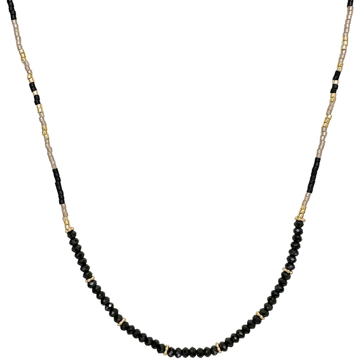 SPINEL SEMI-PRECIOUS STONES NECKLACE WITH GOLD DETAILS