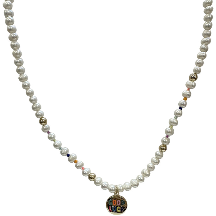 Good Luck Necklace Featuring Pearls