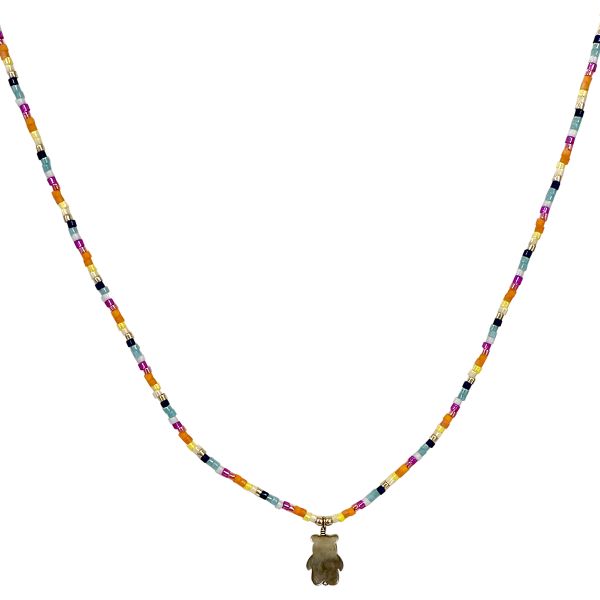 Handmade Kids Necklace Featuring a Bear Charm