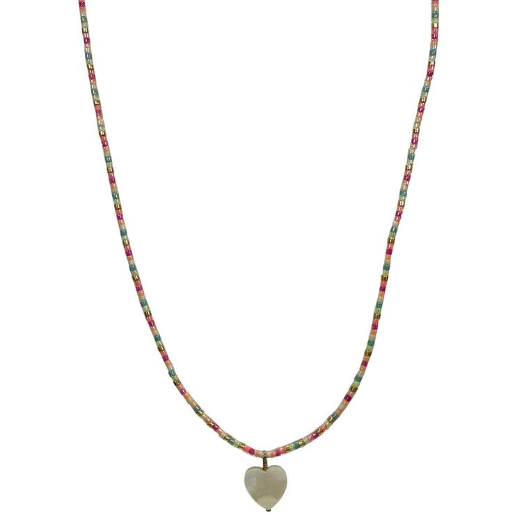 HANDMADE KIDS NECKLACE FEATURING A HEART CHARM