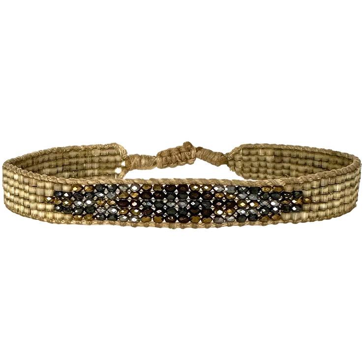 Petra Handmade Bracelet in Beige and Grey Tones