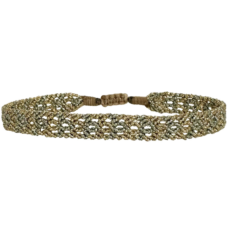 Light Green and Gold Phoenix Handmade Bracelet