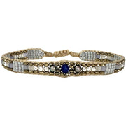 Selene Beaded Bracelet in Light Blue Tones