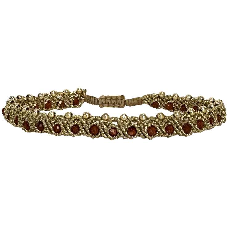 Vega Handmade Bracelet Featuring Gold Sandstones